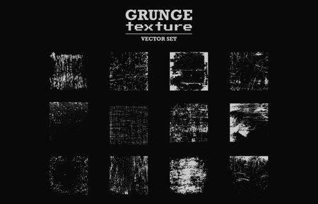 Grunge Texture Vector Set, eps 10のイラスト素材