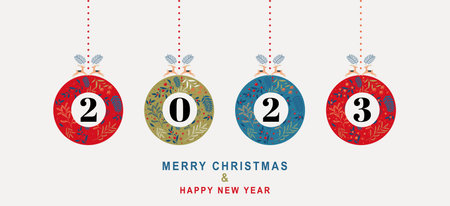 Elegant Merry Christmas and Happy New Year