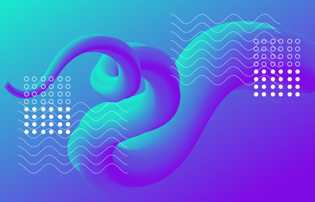 vector of Modern Abstract 3D Colorful Fluid backgroundのイラスト素材