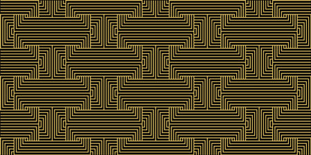 Luxury gold background pattern seamless geometric line stripe chevron square zigzag abstract design for Christmas background. vector illustrationのイラスト素材