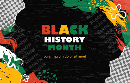 black history month background. vector illustrationのイラスト素材