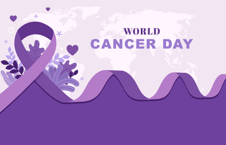 world cancer day background. vector illustrationのイラスト素材