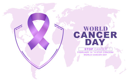 world cancer day background. vector illustrationのイラスト素材