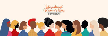 march 8  international women's day background with flat vector illustration concept, for cover, poster, banner, sales.のイラスト素材