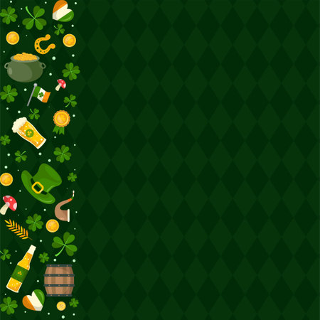 saint patrick day background for poster, banner, sales, flyer. vector illustrationのイラスト素材