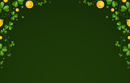 Elegant Saint Patrick's Day Background, for banner, flyer, poster, sales, etc. vector illustrationのイラスト素材