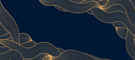 blue and gold pattern background. vector illustrationのイラスト素材