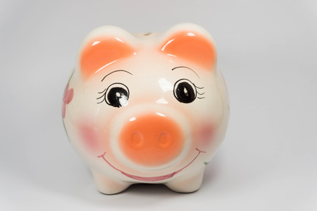 A pig to save your money in timeの写真素材