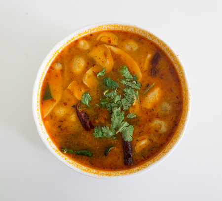 Top view hot and sour soupの写真素材
