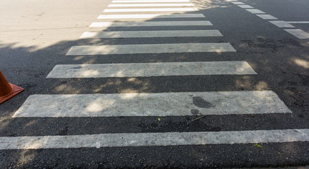 crosswalk on the roadの写真素材