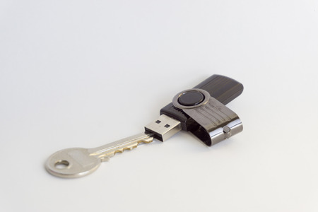 USB Flash Drive and Key ,concept Solution Success by technology.の写真素材