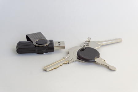 USB Flash Drive and Key ,concept Solution Success by technology.の写真素材