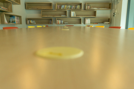 Blurred public library.の写真素材