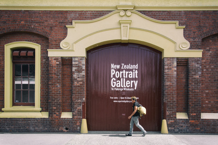 Wellington, New Zealand - March 3, 2016: Classic old building located at Customhouse Quay in Wellington CBD used as The New Zealand Portrait Galleryのeditorial素材