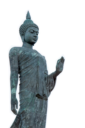 Buddha image in walking posture at Buddhamonthon (Phutthamonthon), Buddhist Park in Nakhon Pathom, Thailandの写真素材