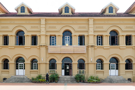 Nakhon Phanom, Thailand - May 2017: Historic building of Neo-Palladian architecture originally built as town hall now used for Queen Sirikit National Library in Nakhon Phanom Provinceのeditorial素材