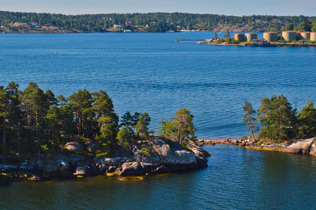 Islets of Stockholm Archipelago in Baltic Sea, Swedenの写真素材