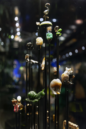 London, UK â April 2018: jewellery exhibition at The William and Judith Bollinger Gallery in Victoria and Albert Museumのeditorial素材