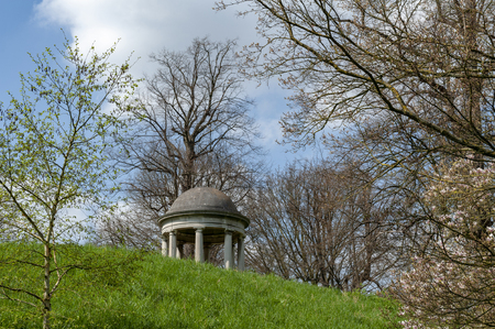 London, UK - April 2018: Summer day at Kew Gardens, a botanical garden in southwest London that houses the largest and most diverse botanical and mycological collections in the worldのeditorial素材
