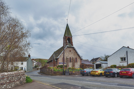 Eden, England - April 2018: Saint Paul Church in Pooley Bridge, a small village near Lake Ullswater in Lake District, Englandのeditorial素材