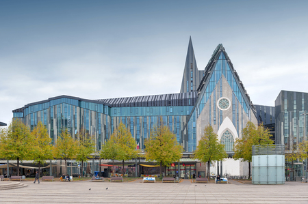 Leipzig, Germany - October 2018: Paulinum, Evangelical Church and Augusteum, main building of Leipzig University at Augustusplatz in downtown Leipzig Cityのeditorial素材