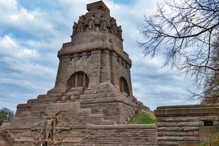Leipzig, Germany - October 2018: The Monument to the Battle of the Nations, memorial of the defeat of Napoleon in the War of the Sixth Coalition at Leipzig City in Germanyのeditorial素材