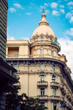 Rome, Italy - October 2019: Beautiful Italian architectural style building with European classic dome in Rome, Italyのeditorial素材