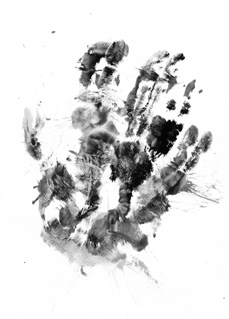 Abstract black and white painting arts backgroundsの写真素材
