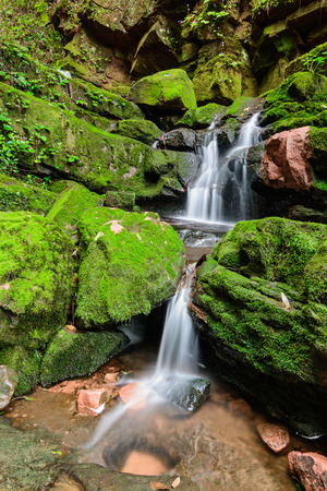 Sai Tip waterfall in Phu Soi Dao National Park, Uttaradit Province Thailand.の写真素材