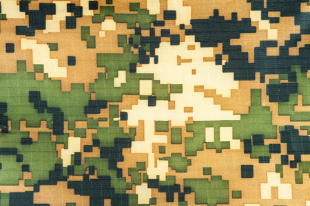 Digital camouflage fabric texture background or backdropの写真素材