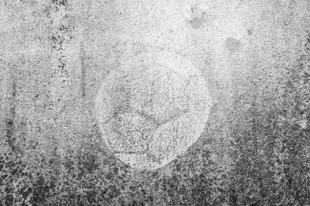 a ball trace on the rough wall background or backdropの写真素材