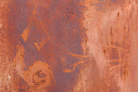 Closeup and detail of rust zinc backgroundの写真素材