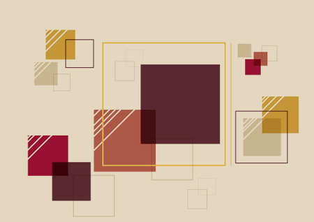 square shape geometric vintage background or backdropのイラスト素材