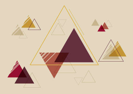 Triangle shape geometric vintage background or backdropのイラスト素材