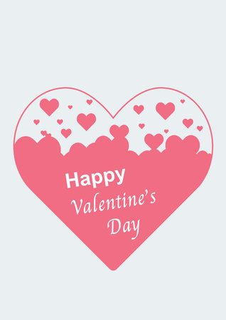 Heart shaped drop in frame valentine's day.のイラスト素材