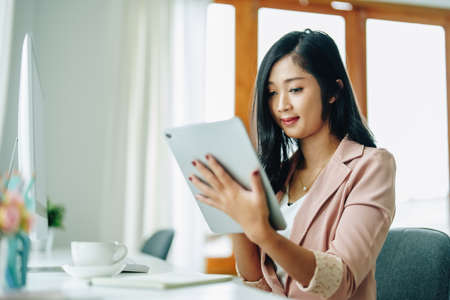 data analysis, plan, marketing, accounting, audit, Portrait of asian business woman planning...