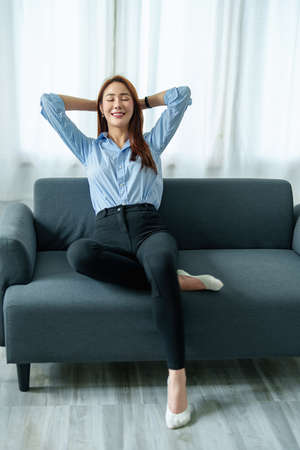 personal business, business owner, leisure, pleasure from work, portrait of an Asian woman smiling...