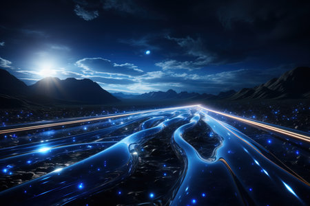light data tranfer artificial intelligence network background technology , generative aiの素材