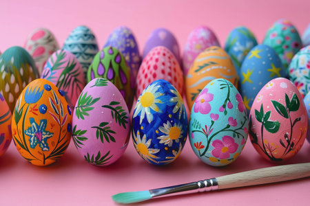 easter eggs day, DIY craft kit for painted eggs on Sun, Mar 31, 2024の素材