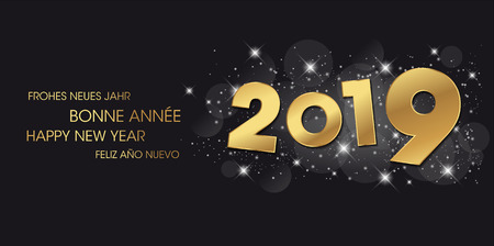 2019 Greeting card - Happy New Yearのイラスト素材