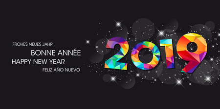 2019 Greeting card - Happy New Yearのイラスト素材