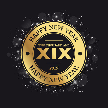 2019 Greeting card - Happy New Yearのイラスト素材