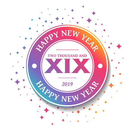 2019 Greeting card - Happy New Yearのイラスト素材