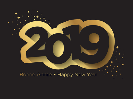 2019 Greeting card - Happy New Yearのイラスト素材