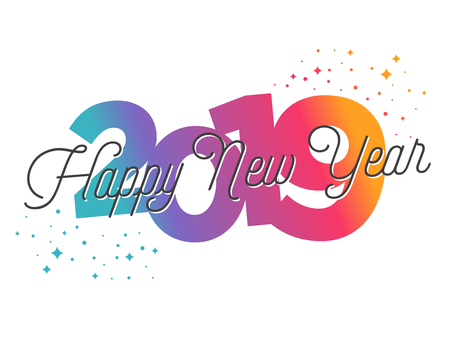 2019 Greeting card - Happy New Yearのイラスト素材