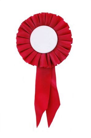 Red Ribbon isolated on a white background.