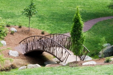 Little Bridge on a Walkwayの写真素材