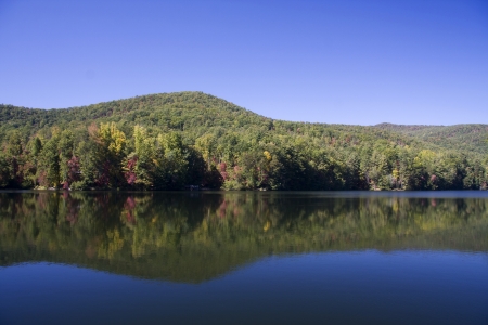 Unicoi Lake Reflectionsの写真素材