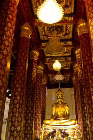 Thailand temple with large buddhaのeditorial素材