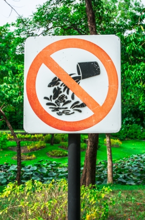 old label no release animal water sign symbol in natural parkの写真素材
